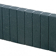 Palissadeband Zwart 6x25x50 cm recht