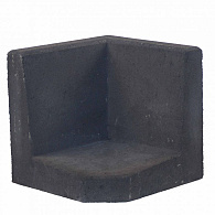 L-Hoekelement Zwart 80x40x40 cm