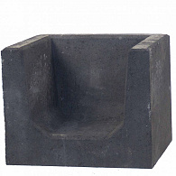 U-Hoekelement Zwart 50x40x40 cm