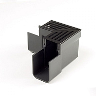 ACO slimline hoekstuk zwart