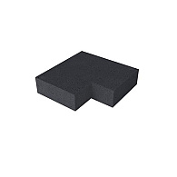 Schellevis® trap hoekstuk 90° binnen (37/15) Carbon 60x60 cm