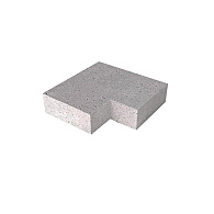 Schellevis® trap hoekstuk 90° binnen (37/15) Grijs 60x60 cm