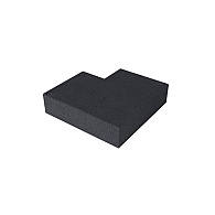 Schellevis® trap hoekstuk 90° buiten (37/15) Carbon 60x60 cm