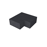 Schellevis® trap hoekstuk 90° binnen (40/20) Carbon 60x60 cm