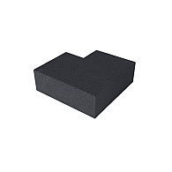 Schellevis® trap hoekstuk 90° buiten (40/20) Carbon 60x60 cm