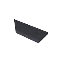 Schellevis® Zwembadrand hoekstuk verstek rechts Carbon 100/60x40x5 cm