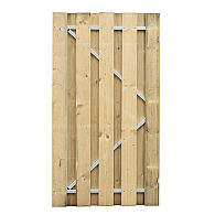 Vuren deur verticaal stalen frame universeel 180x100 cm