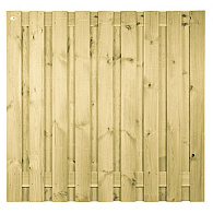 Grenen scherm verticaal 180x180 cm, 19 planks