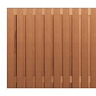 Hardhouten scherm 180x180 cm, 21 planks (19+2)