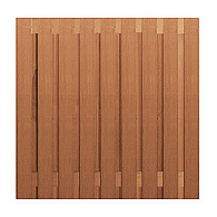 Hardhouten scherm 180x180 cm, 17 planks (15+2)