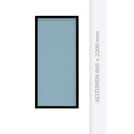 Steel Look wandpaneel 1-vaks 220 x 86,5cm
