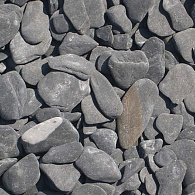 Flat pebbles zwart 30-60 mm in Big Bag (1m³)
