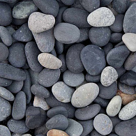 Beach pebbles zwart 8-16 mm in Halve Big Bag (0,5m³)