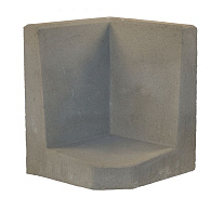 L-Hoekelement Grijs 50x40x40 cm