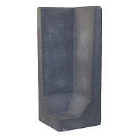 L-Hoekelement Zwart 100x40x40 cm