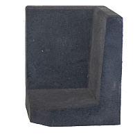 L-Hoekelement Zwart 50x40x40 cm