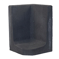L-Hoekelement Zwart 60x40x40 cm