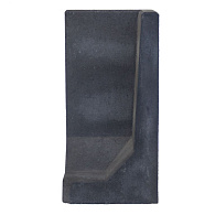 L-Hoekelement Zwart 80x40x40 cm