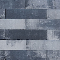 Patioblok strak Grijs / Zwart 60x15x15 cm