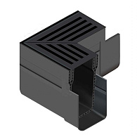 ACO slimline hoekstuk zwart
