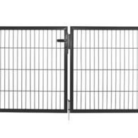Poort compleet dubbel antraciet 100x300 cm