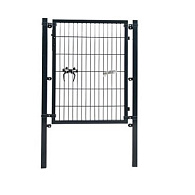 Poort compleet enkel antraciet 100x100 cm