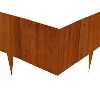 Multi-Edge Metal kantopsluiting Hoekstuk Corten 17,5 cm x 1,5 mm