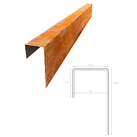 Multi-Edge afdekker Corten 15x6x5x149 cm (doos á 4 stuks)