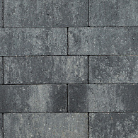 Longstone opritsteen strak met facet 31,5x10,5x7 cm Grijs/Zwart