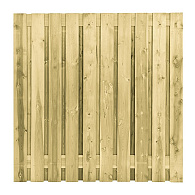 Grenen scherm verticaal 180x180 cm, 21 planks