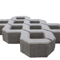 Grasbetontegel 40x60x10 cm grijs