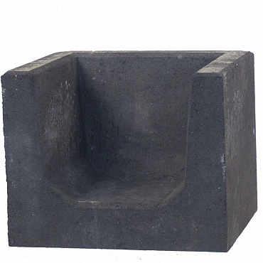 U-Hoekelement Zwart 50x40x40 cm