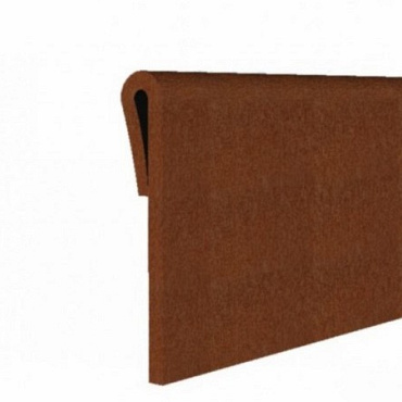 Hoekstuk 90° stalen kantopsluiting corten 17x30 cm