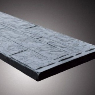 Betonnen onderplaat antraciet gecoat rotsmotief 184x36x3 cm