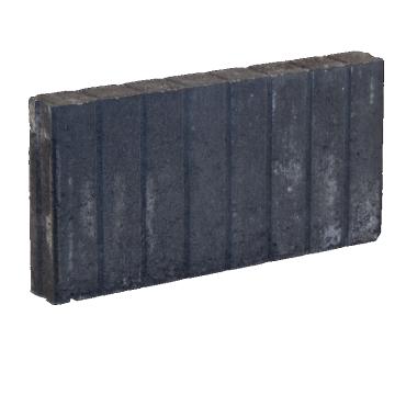Palissadeband Zwart 6x25x50 cm recht (UITLOPEND)