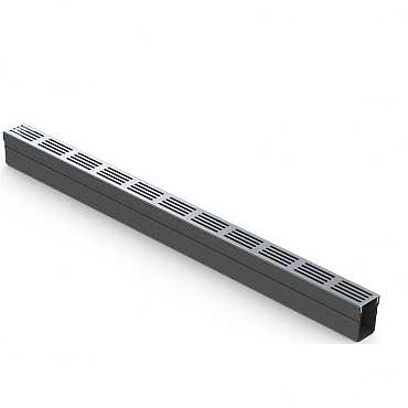 ACO Slimline afwateringsgoot 100 cm zilver
