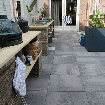 GraniPlus Grijs-zwart 60x60x6 cm (UITLOPEND)