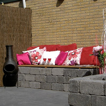 Stapelblok getrommeld Antraciet 30x15x15 cm
