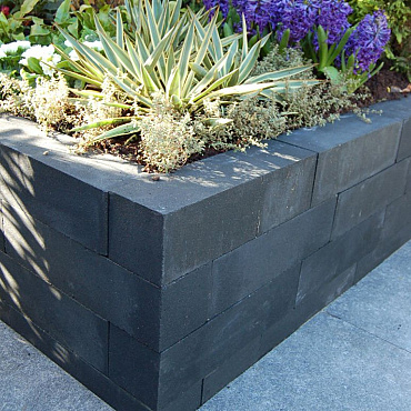 Patioblok strak Antraciet 60x15x15 cm