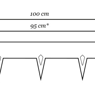 Multi-Edge Metal kantopsluiting Zwart 100 cm x 75 mm x 1,5 mm