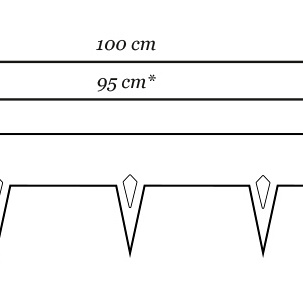 Multi-Edge Metal kantopsluiting Corten 100 cm x 75 mm x 1,5 mm