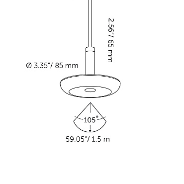 In-Lite Surface SWAY PENDANT BLACK
