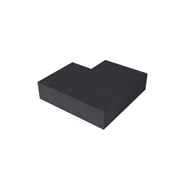Schellevis® trap hoekstuk 90° buiten (37/15) Carbon 60x60 cm
