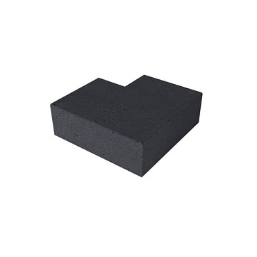 Schellevis® trap hoekstuk 90° buiten (40/20) Carbon 60x60 cm
