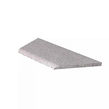Schellevis® Zwembadrand hoekstuk verstek links Grijs 100/60x40x5 cm