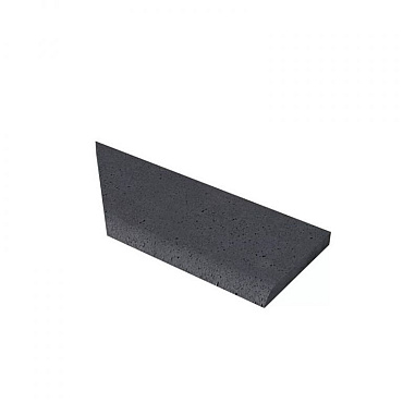 Schellevis® Zwembadrand hoekstuk verstek rechts Antraciet 100/60x40x5 cm