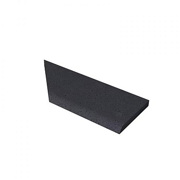 Schellevis® Zwembadrand hoekstuk verstek rechts Carbon 100/60x40x5 cm