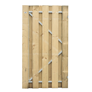 Vuren deur stalen frame universeel 180x100 cm