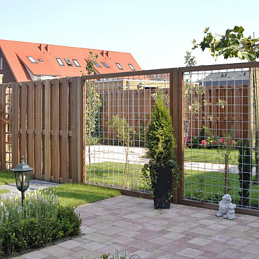 Hardhouten scherm 180x180 cm, 21 planks (19+2)