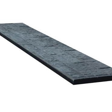 Betonnen onderplaat rotsmotief antraciet 184x36x3 cm
